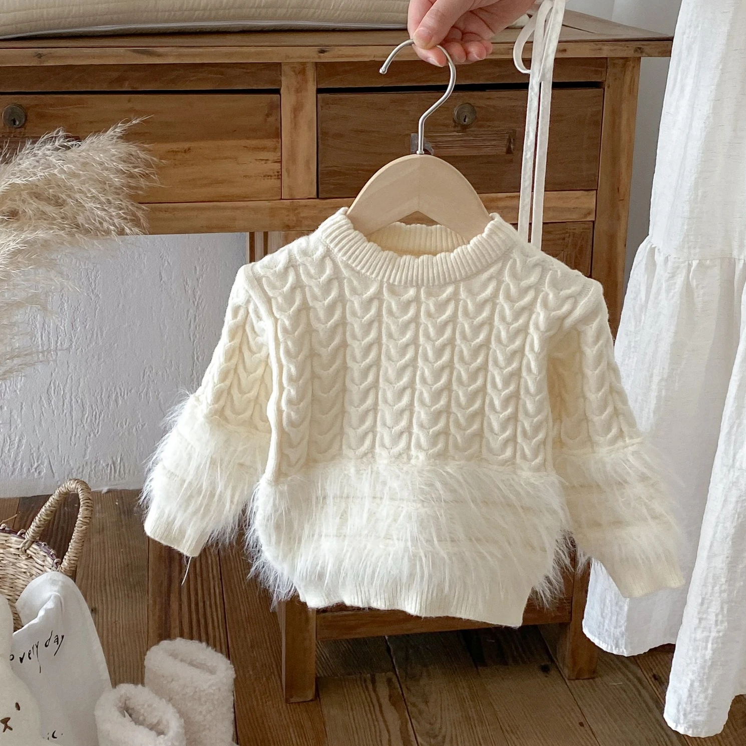 Infant Knitted Sweater 2025 Autumn and Winter New Twist Baby Girl'[s Cardigan Coat 0-4Year Girl's Knitting Pullover Tops
Infant Knitted Sweater 2025 Autumn and Winter New Twist Baby Girl'[s Cardigan Coat 0-4Year Girl's Knitting Pullover Tops