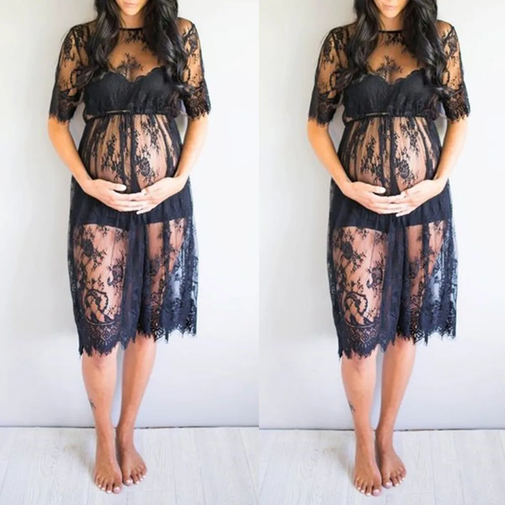 Y2k Women'S Maternity Dress Fancy Lace Short Sleeve Transparent Alluring Dresses Photography Pregnancy Clothes For Women Trendy
Y2k Women'S Maternity Dress Fancy Lace Short Sleeve Transparent Alluring Dresses Photography Pregnancy Clothes For Women Trendy