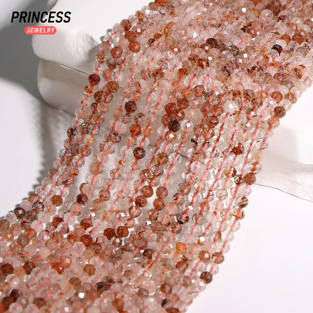 Natural Copper Rutilated Quartz Faceted Beads 2-5mm Strand for Jewelry Making DIY Hanmade Bracelet Necklace
Natural Copper Rutilated Quartz Faceted Beads 2-5mm Strand for Jewelry Making DIY Hanmade Bracelet Necklace