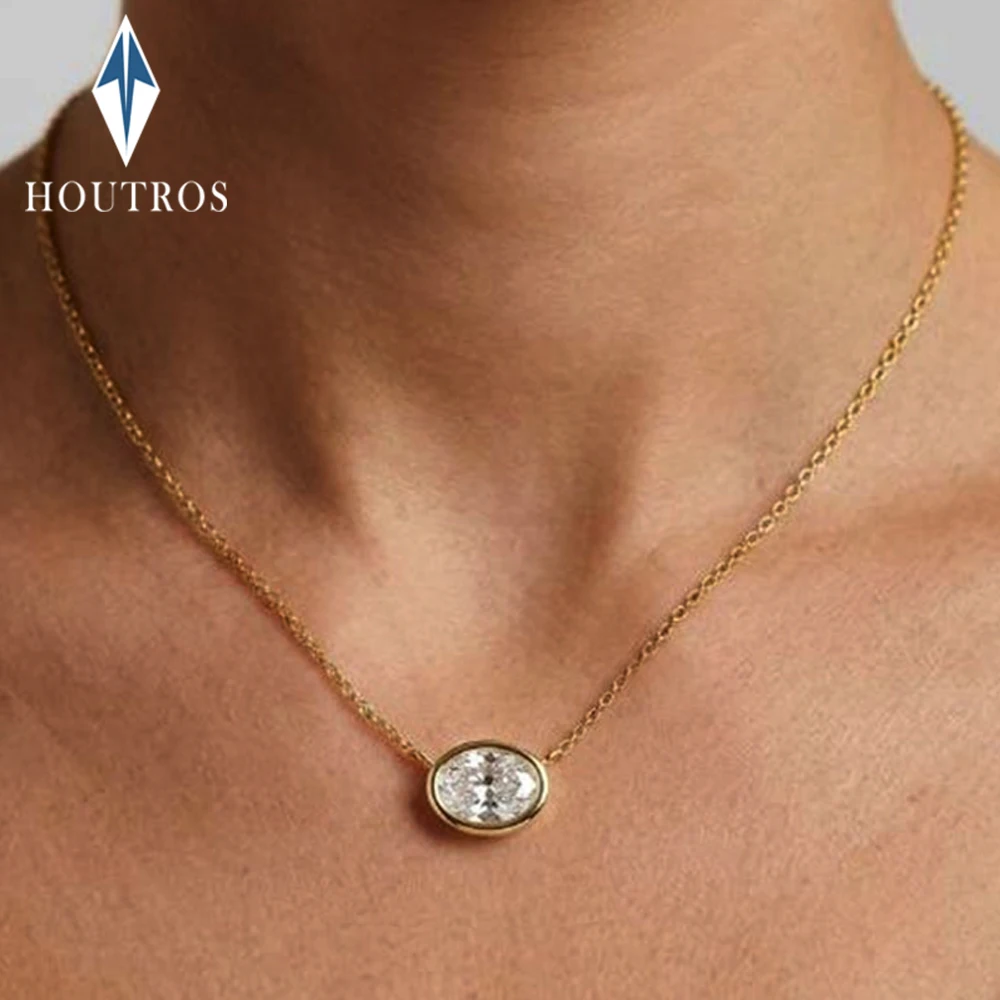 6x8mm 1.5CT Oval Cut Moissanite East West Pendant Necklace for Women 925 Silver Bezel Set Diamond Solitaire Pendant Jewelry Gift
6x8mm 1.5CT Oval Cut Moissanite East West Pendant Necklace for Women 925 Silver Bezel Set Diamond Solitaire Pendant Jewelry Gift