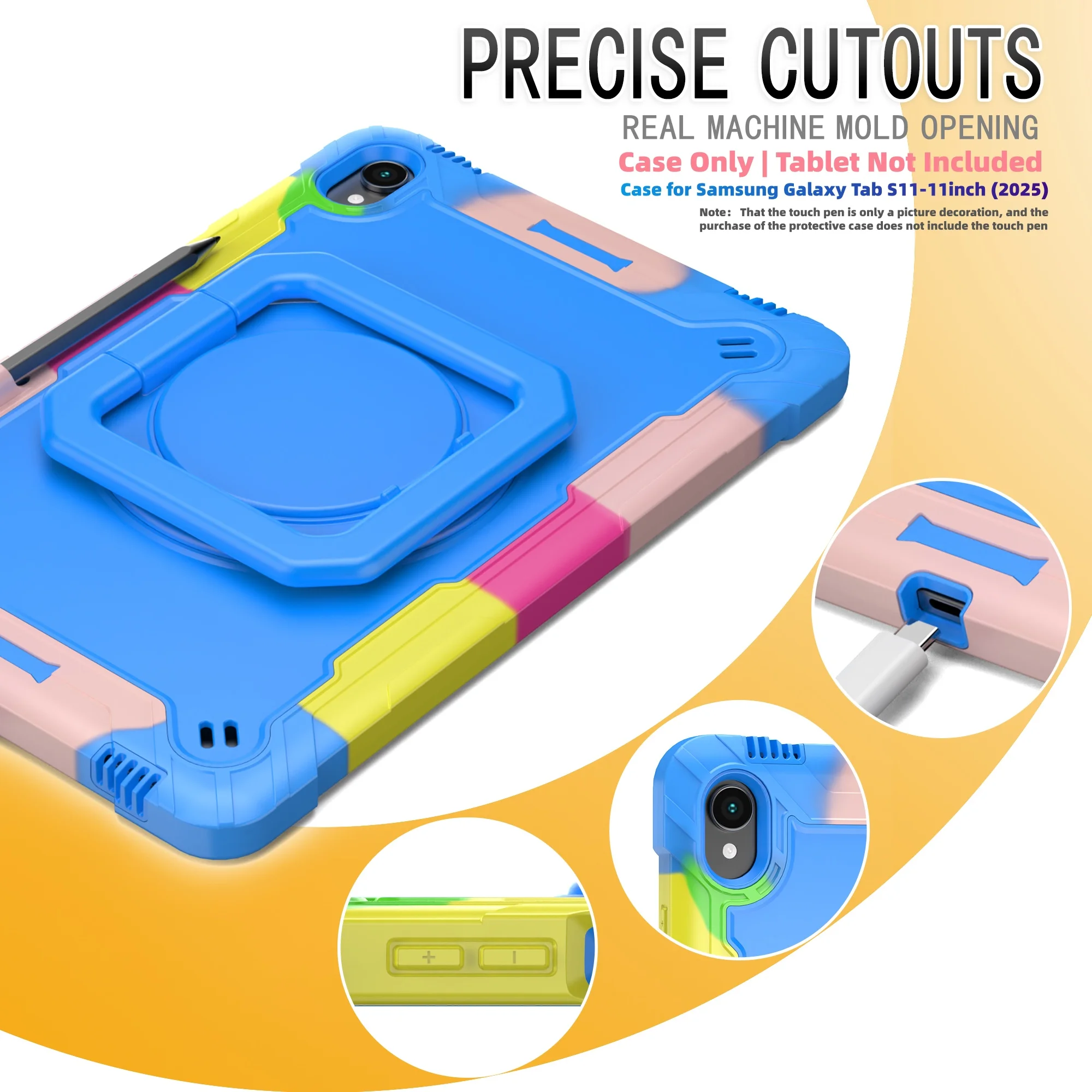 Case for Galaxy Tab S11 2025 11 Inch(SM-X736B/SM-X730) 3-Layer Shockproof Case with 360 Rotating Stand/Pen Holder/Shoulder Strap
Case for Galaxy Tab S11 2025 11 Inch(SM-X736B/SM-X730) 3-Layer Shockproof Case with 360 Rotating Stand/Pen Holder/Shoulder Strap