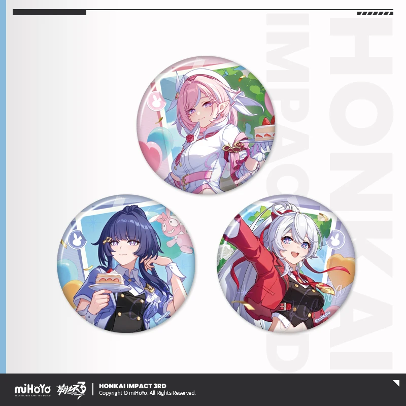 Official Elysia Kiana Kaslana Raiden Mei Honkai Impact 3 Cosplay Anime tinplate Badge Brooch Emblem Accessories Halloween Gift
Official Elysia Kiana Kaslana Raiden Mei Honkai Impact 3 Cosplay Anime tinplate Badge Brooch Emblem Accessories Halloween Gift