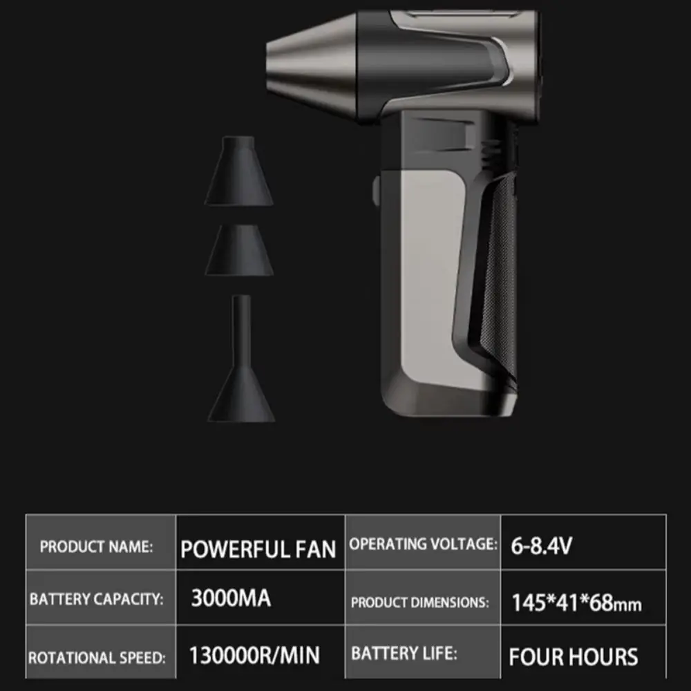 130000RPM Mini Turbo Jet Fan 52m/s Brushless Motor Electric Dust Blower Powerful Airflow High Speed Handheld Violent Fan
130000RPM Mini Turbo Jet Fan 52m/s Brushless Motor Electric Dust Blower Powerful Airflow High Speed Handheld Violent Fan