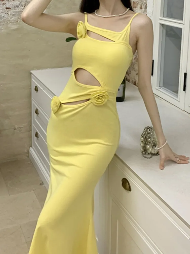 Fashion Elegant Bodycon Women Summer Dress Spaghetti Strap Vintage Chic Slim Casual Party Dresses Female Yellow Clothes Robe
Fashion Elegant Bodycon Women Summer Dress Spaghetti Strap Vintage Chic Slim Casual Party Dresses Female Yellow Clothes Robe