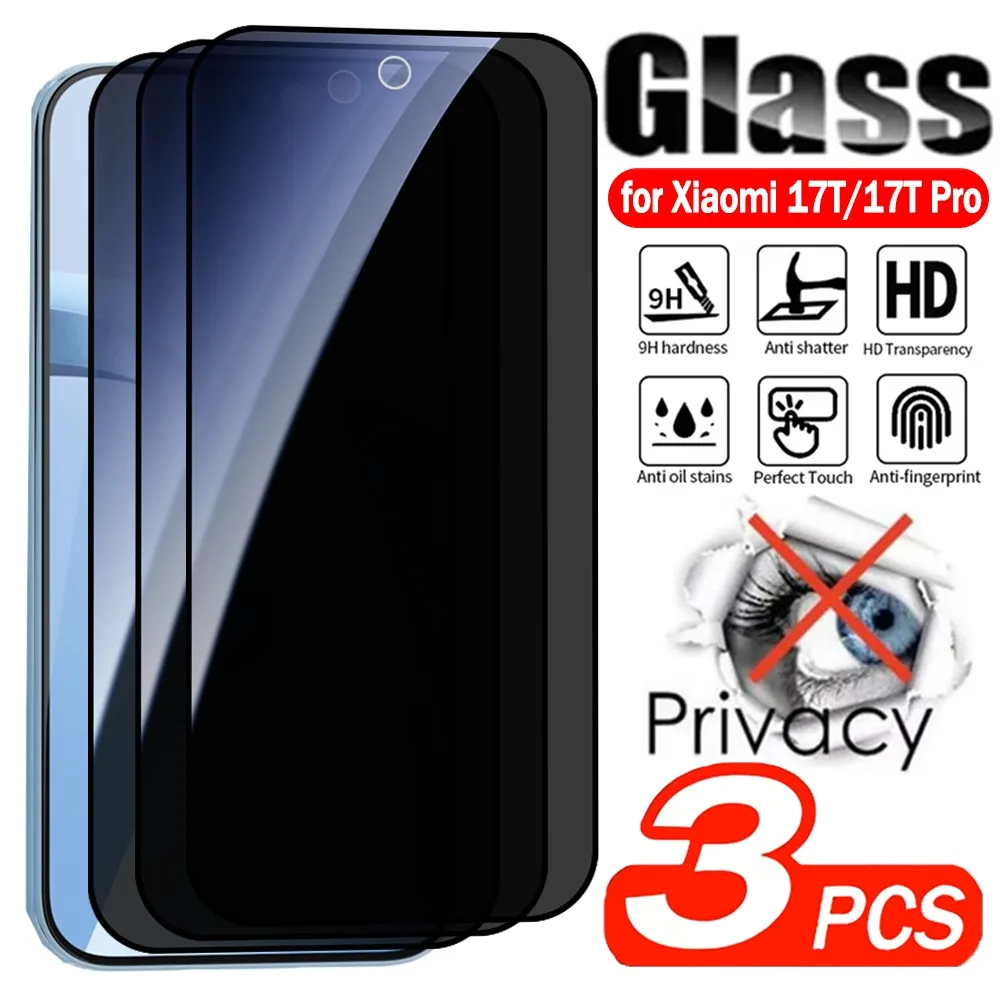 3-1Pack Privacy Tempered Glass for Xiaomi 17T Pro Fingerprint Unlock Screen Protectors Anti-spy Protective Films for Mi 17T Pro
3-1Pack Privacy Tempered Glass for Xiaomi 17T Pro Fingerprint Unlock Screen Protectors Anti-spy Protective Films for Mi 17T Pro