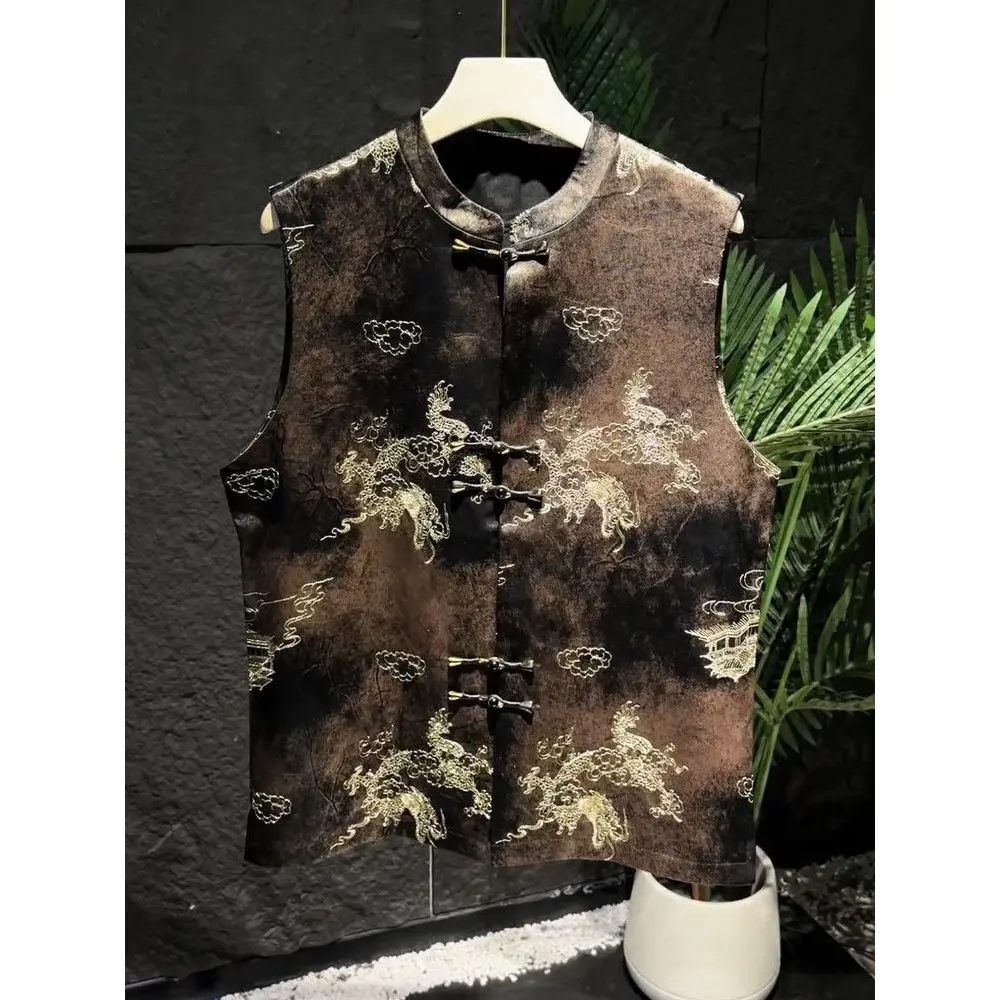 New 2025 Men's Comfortable Haome Tang Suit Vest with Button Loose Fit Youth Trend Summer Busin Casual Single Button
New 2025 Men's Comfortable Haome Tang Suit Vest with Button Loose Fit Youth Trend Summer Busin Casual Single Button