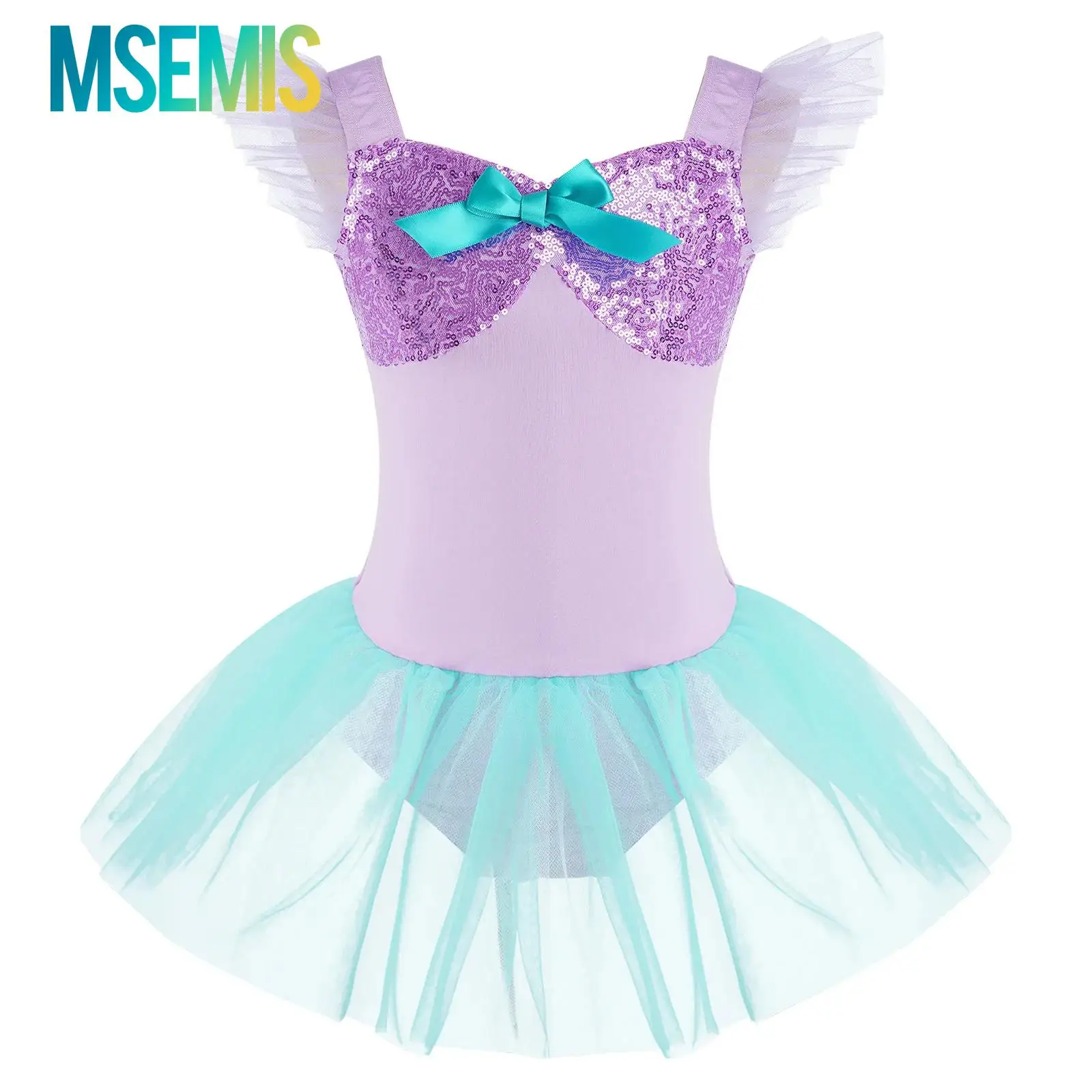 Kids Girls Gymnastics Leotards Mermaid Ballet Dance Practice Performance Costume Ruffled Sleeves Bow Sequin Tulle Tutu Dress
Kids Girls Gymnastics Leotards Mermaid Ballet Dance Practice Performance Costume Ruffled Sleeves Bow Sequin Tulle Tutu Dress