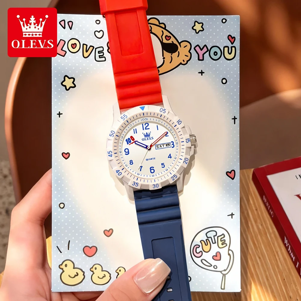 OLEVS 2705 Quartz Watches for Men Women Rubber Strap Waterproof Student Exam Watch
OLEVS 2705 Quartz Watches for Men Women Rubber Strap Waterproof Student Exam Watch