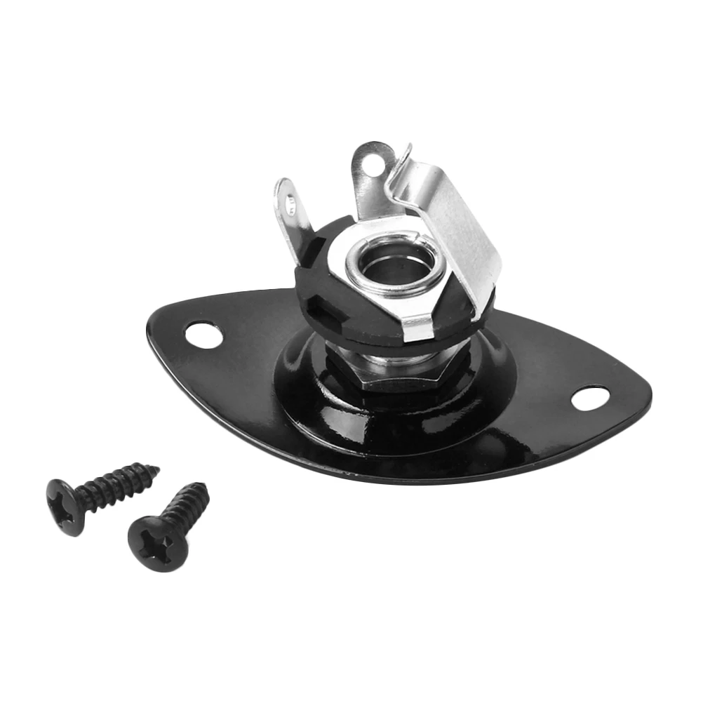 1/4 Inch 6.35Mm Electric Guitar Jack Socket Black Sturdy Iron Copper Pickup Output Input Plug For Bass Indented Oval Plate
1/4 Inch 6.35Mm Electric Guitar Jack Socket Black Sturdy Iron Copper Pickup Output Input Plug For Bass Indented Oval Plate