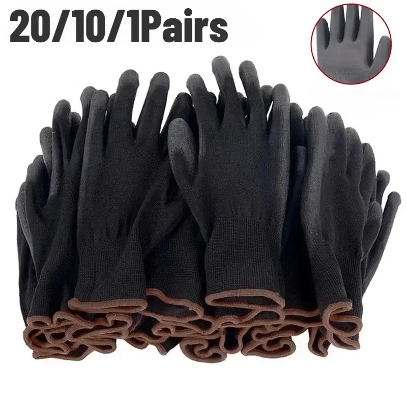 20/10/1Pairs Black PU Coated Work Gloves Non Slip Breathable For Factory Machinery Gardening Construction Outdoor Work Gloves
20/10/1Pairs Black PU Coated Work Gloves Non Slip Breathable For Factory Machinery Gardening Construction Outdoor Work Gloves