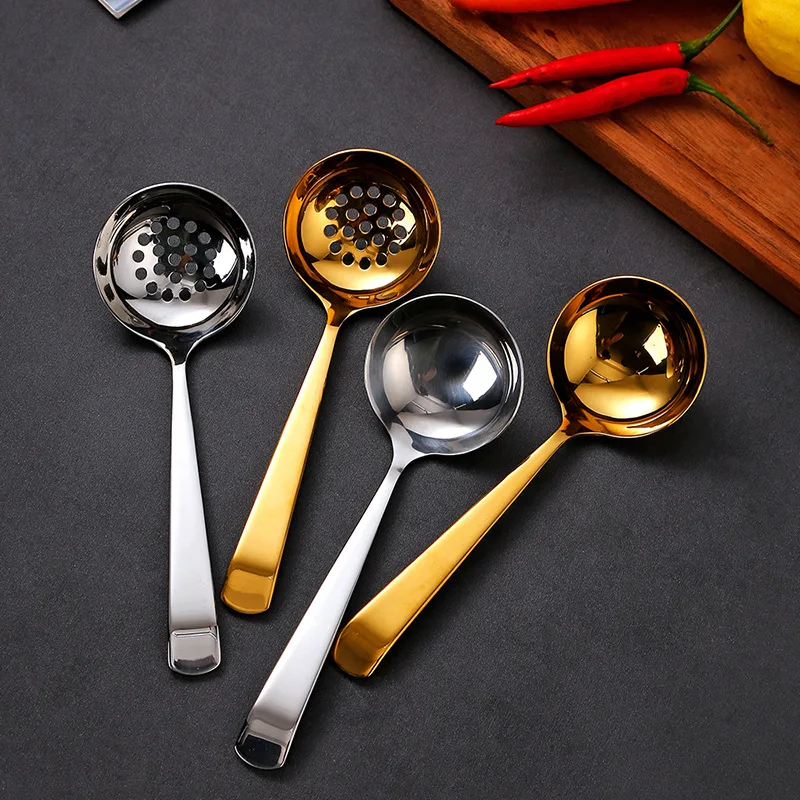 Stainless steel spoon, tableware, hot pot ramen, thickened and deepened soup colander spoon
Stainless steel spoon, tableware, hot pot ramen, thickened and deepened soup colander spoon
