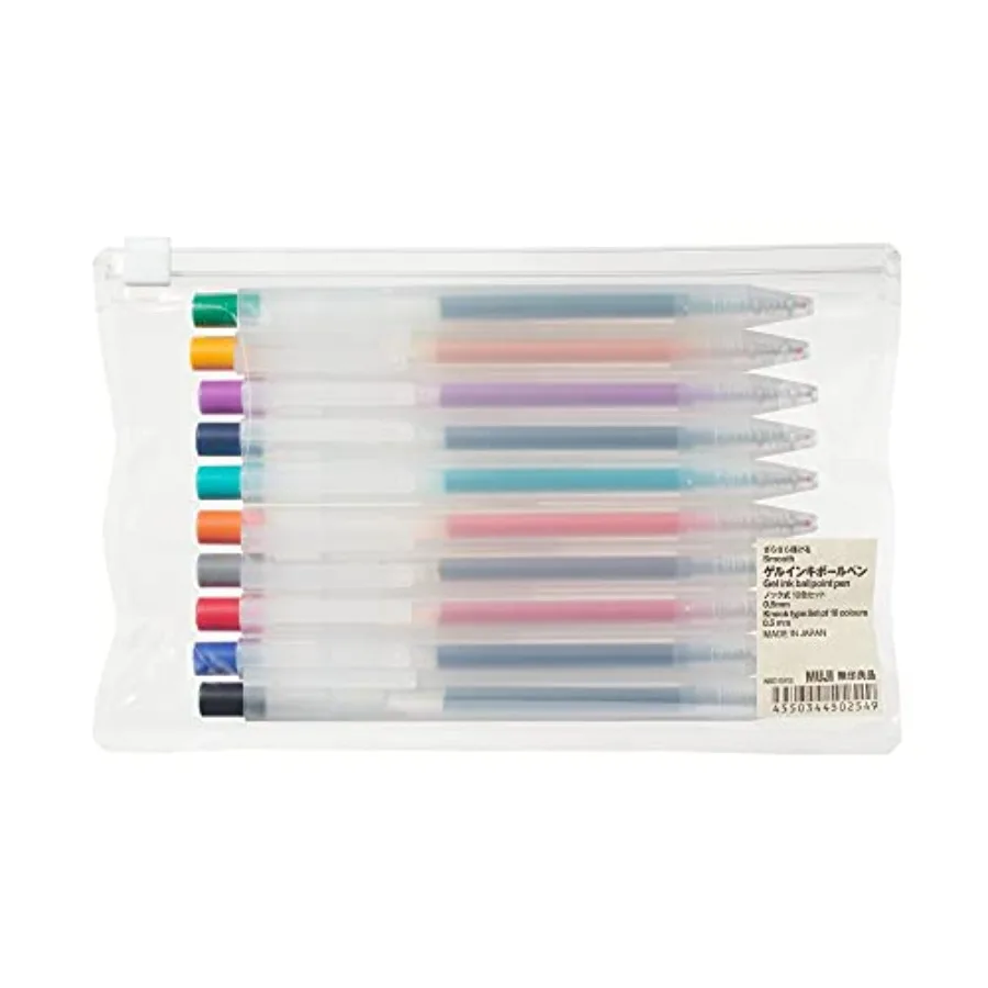 Smooth Gel Knock Type Pen 0.5mm 10 Colors Set Japan import
Smooth Gel Knock Type Pen 0.5mm 10 Colors Set Japan import