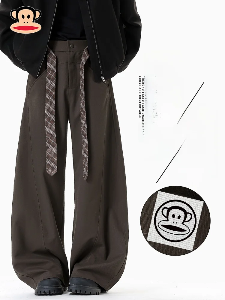 PaulFrank Large Mouth Monkey Plaid Belt Design Loose Casual Men's Pants Autumn Seasonal Old Money Sle Knife Pants
PaulFrank Large Mouth Monkey Plaid Belt Design Loose Casual Men's Pants Autumn Seasonal Old Money Sle Knife Pants