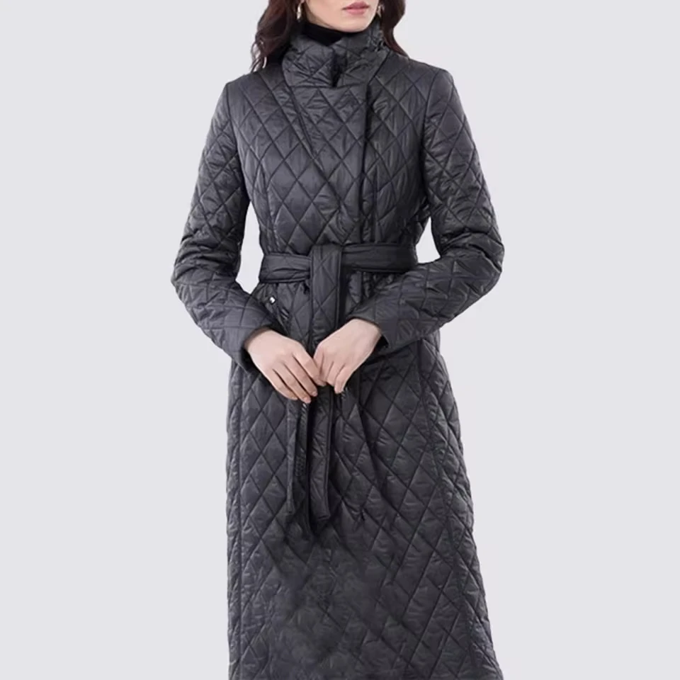 Ladies' Long Cotton Coat Winter Fashion Solid Color Elegant Belted Lapel Long Sleeve Plaid plus Size Women Coats
Ladies' Long Cotton Coat Winter Fashion Solid Color Elegant Belted Lapel Long Sleeve Plaid plus Size Women Coats