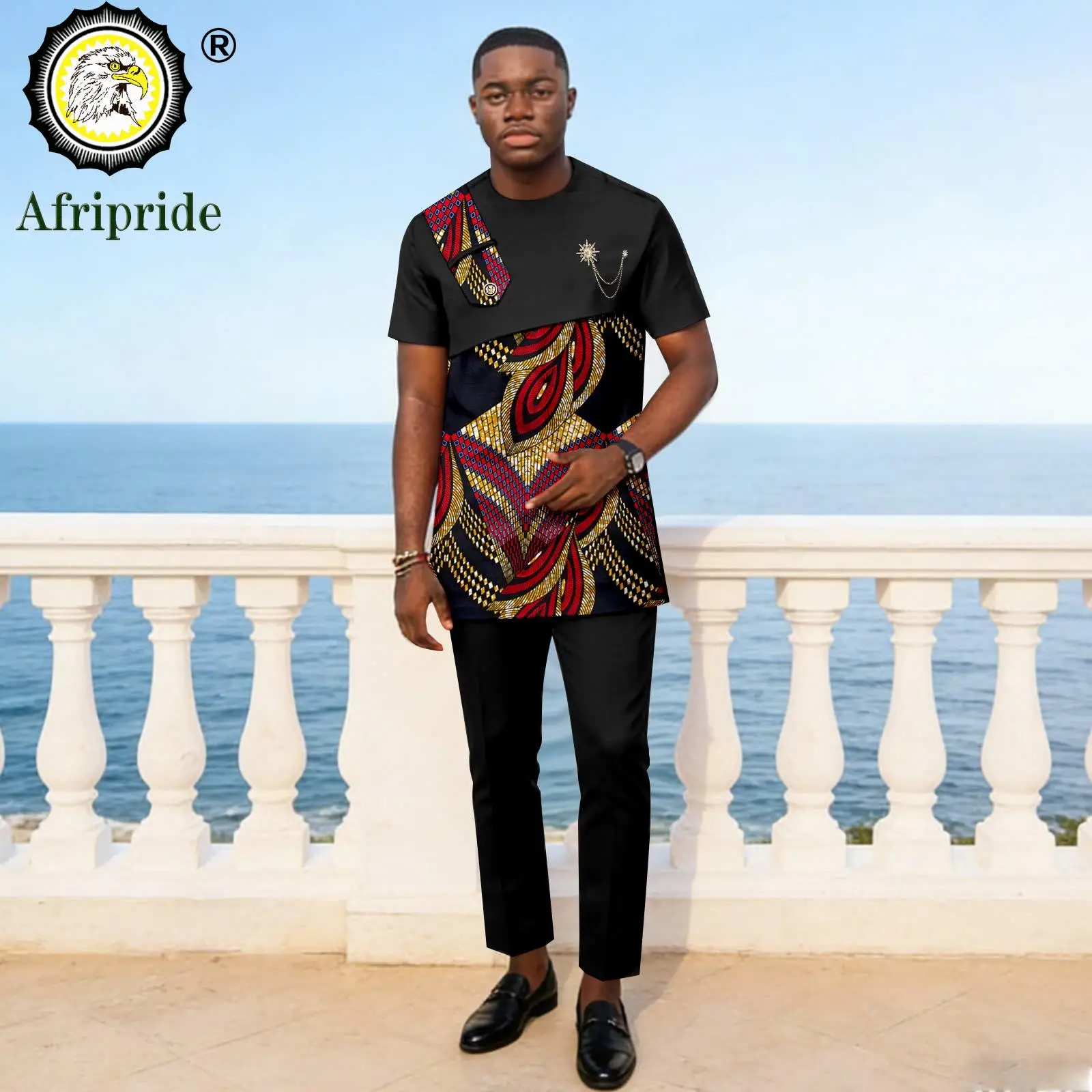 African Suits for Men Brooch Short Sleeve Print Shirts and Pants Set Dashiki Outfits Tribal Tracksuit Ankara Attire 2616045
African Suits for Men Brooch Short Sleeve Print Shirts and Pants Set Dashiki Outfits Tribal Tracksuit Ankara Attire 2616045