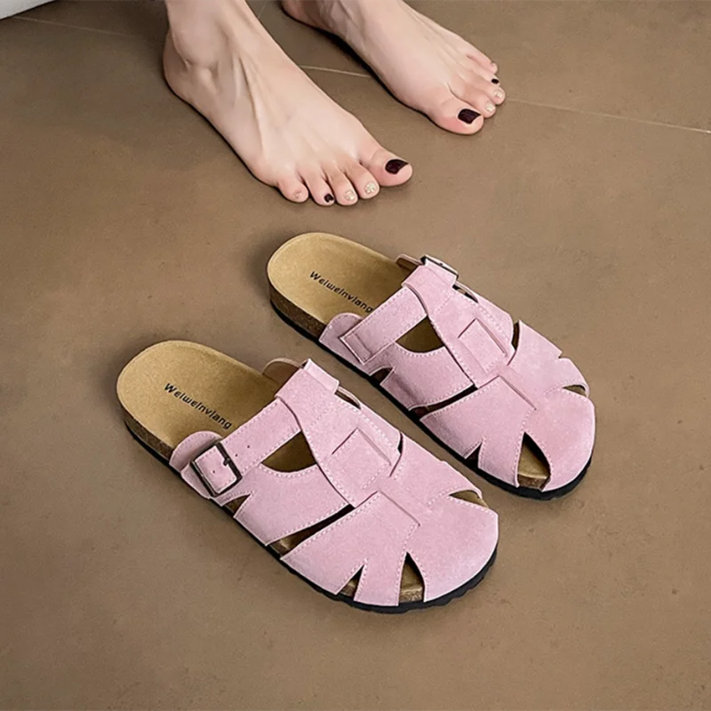 Women's Genuine Leather Slippers 2026 New Summer Hollow-out Women's Slippers Large Size Outdoor Flat Beach Slippers For Women
Women's Genuine Leather Slippers 2026 New Summer Hollow-out Women's Slippers Large Size Outdoor Flat Beach Slippers For Women