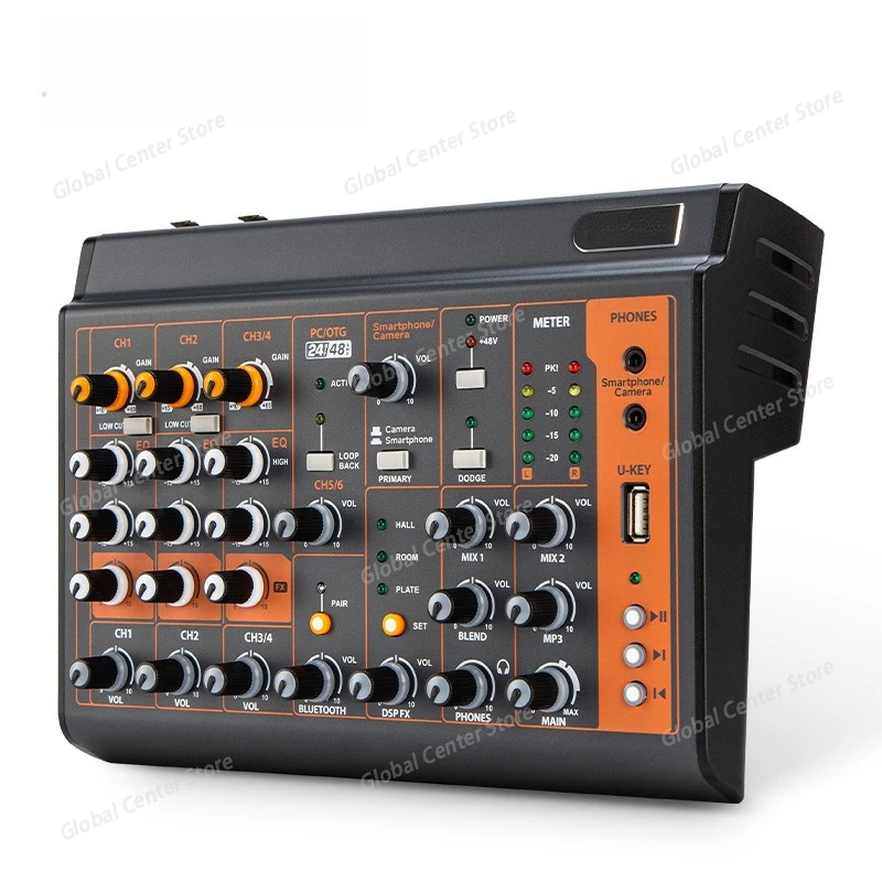 Small Audio Mixer Computer Mobile Phone Recording Drive-free Sound Card Live Broadcast Home Stage Bluetooth USB Mixer
Small Audio Mixer Computer Mobile Phone Recording Drive-free Sound Card Live Broadcast Home Stage Bluetooth USB Mixer