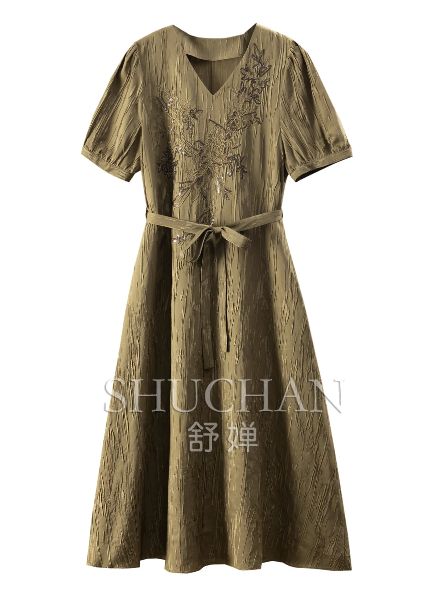 Bead Embroidery dress Tibetan Jaffa Loose natural Silk Crown Crepe Sequins Embroidery Dress Women 39M2
Bead Embroidery dress Tibetan Jaffa Loose natural Silk Crown Crepe Sequins Embroidery Dress Women 39M2