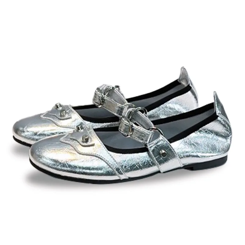 High Quality Women's Fashion Rivet Decoration Design Genuine Leather Ballet Flats Comfortable Casual Mary Jane Shoes
High Quality Women's Fashion Rivet Decoration Design Genuine Leather Ballet Flats Comfortable Casual Mary Jane Shoes