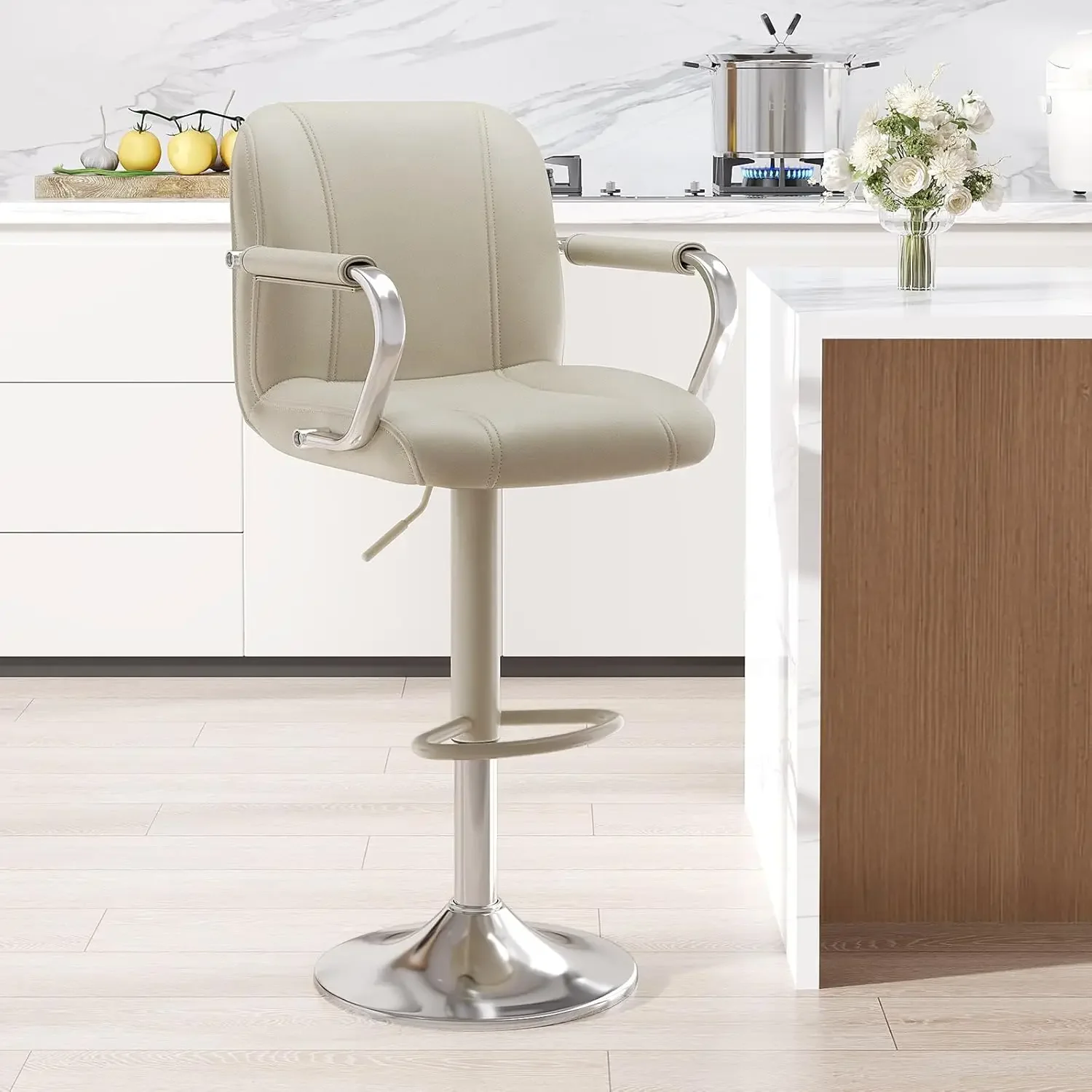 Set of 1 Beige Counter Chairs with Backs – Adjustable Swivel High Chairs for Kitchen Island, Modern Seating
Set of 1 Beige Counter Chairs with Backs – Adjustable Swivel High Chairs for Kitchen Island, Modern Seating