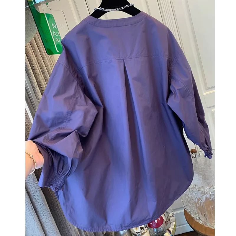SuperAen Spring and Summer New Korean Style Purple Elegant Long-Sleeved Shirts for Women Oversize Office Lady Shirts
SuperAen Spring and Summer New Korean Style Purple Elegant Long-Sleeved Shirts for Women Oversize Office Lady Shirts