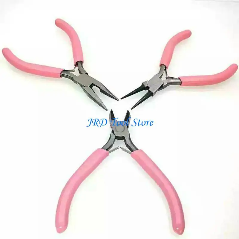 A2UD 3Pcs Jewelry Pliers Sets Jewelry Making Long Nose Side-Cutting Round Nose Pliers
A2UD 3Pcs Jewelry Pliers Sets Jewelry Making Long Nose Side-Cutting Round Nose Pliers