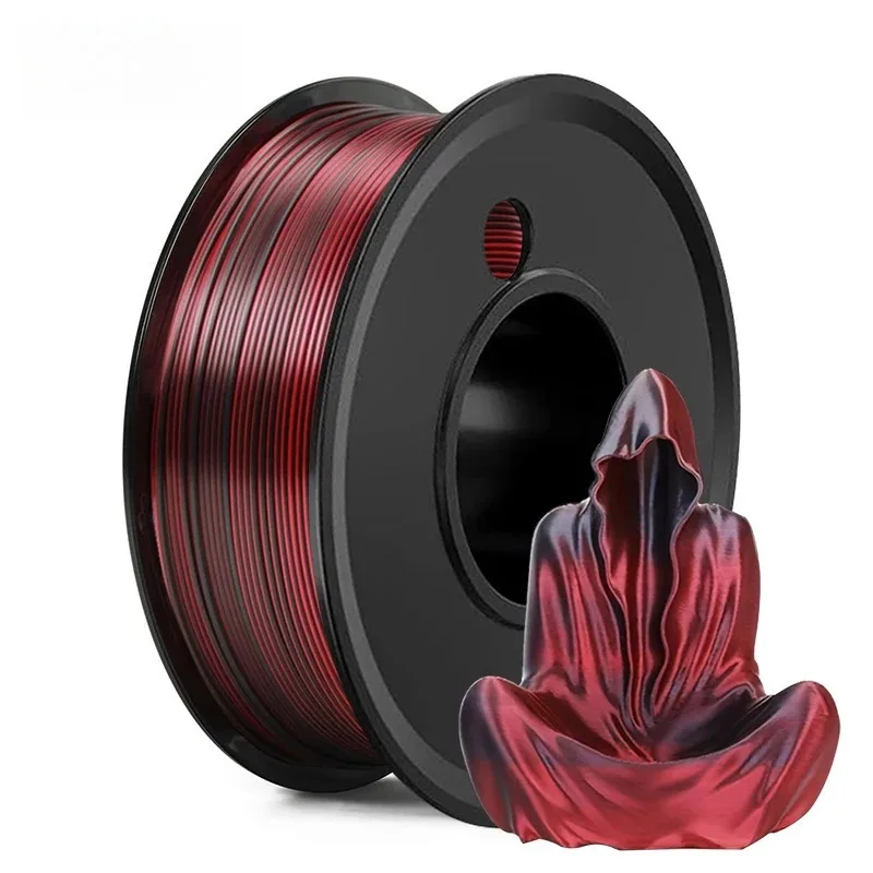 Dual Color Silk PLA Filament 1.75mm, Purple Black Red Coextrusion Shiny 3D Printer Filament, 500g 250g 1000g
Dual Color Silk PLA Filament 1.75mm, Purple Black Red Coextrusion Shiny 3D Printer Filament, 500g 250g 1000g