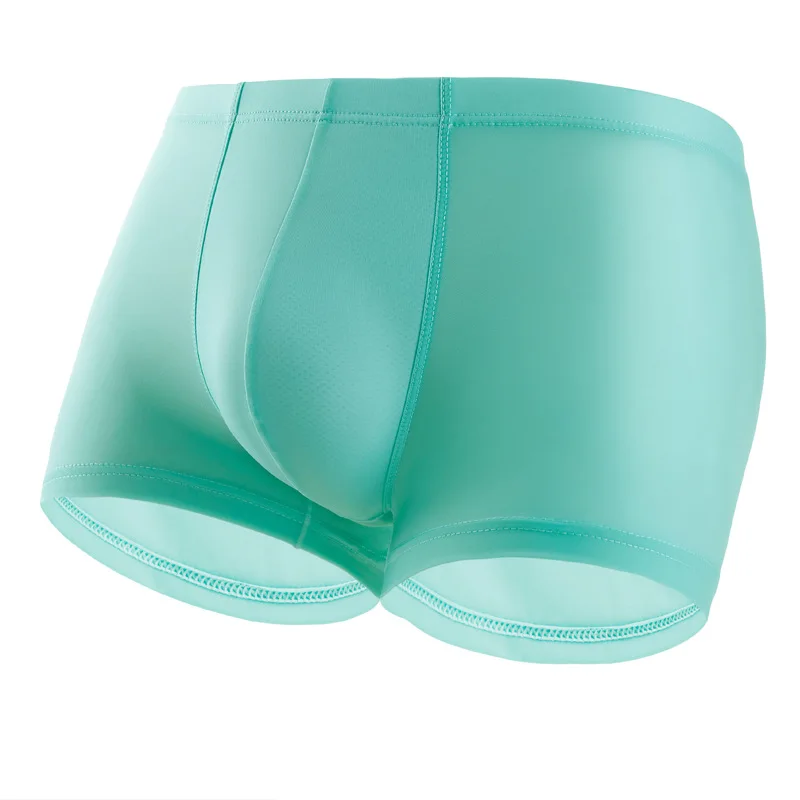 Men's flat leg pants with U-shaped convex pockets, transparent and comfortable ice silk double-layer thin breathable underwear
Men's flat leg pants with U-shaped convex pockets, transparent and comfortable ice silk double-layer thin breathable underwear