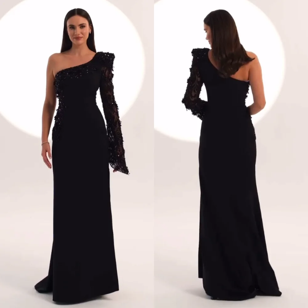 Customized Jersey Rhinestone A-line One-shoulder Long Dresses Bespoke Occasion Party Formal Fashion High Quality
Customized Jersey Rhinestone A-line One-shoulder Long Dresses Bespoke Occasion Party Formal Fashion High Quality