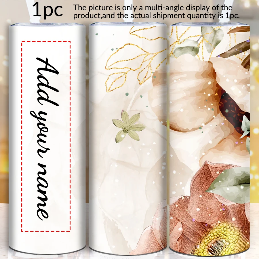1pc Customized Name 20oz Stainless Steel Water Bottle With Straw Lid Vacuum Insulated Travel Mug Print Flower Art Gifts for Her
1pc Customized Name 20oz Stainless Steel Water Bottle With Straw Lid Vacuum Insulated Travel Mug Print Flower Art Gifts for Her