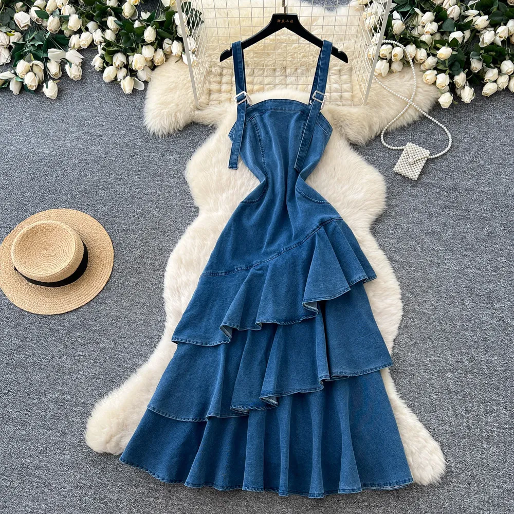 Long Dress Women Denim Cake Dresses A Line Vestidos Y2k Streetwear Sleeveless Ruffles Elegant Splice Party Night Work 2026
Long Dress Women Denim Cake Dresses A Line Vestidos Y2k Streetwear Sleeveless Ruffles Elegant Splice Party Night Work 2026