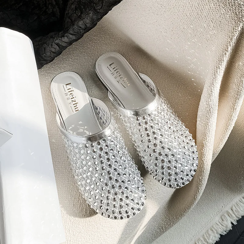 Summer Female Shoes Luxury Rhinestone Rivets Casual Women Sandals Slip-on Loafers Outerwear Flats Mesh Hollow-out Slippers
Summer Female Shoes Luxury Rhinestone Rivets Casual Women Sandals Slip-on Loafers Outerwear Flats Mesh Hollow-out Slippers