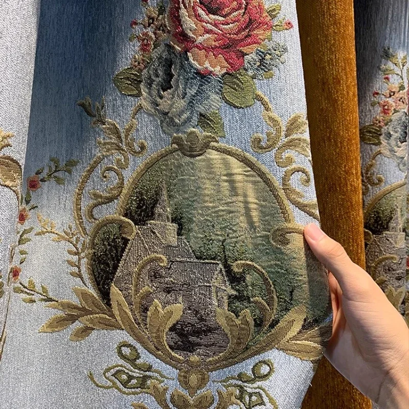 High-end European Style Luxury Villa Living Room Bedroom Chenille Blackout Curtain Cloth Window Screen Customization
High-end European Style Luxury Villa Living Room Bedroom Chenille Blackout Curtain Cloth Window Screen Customization