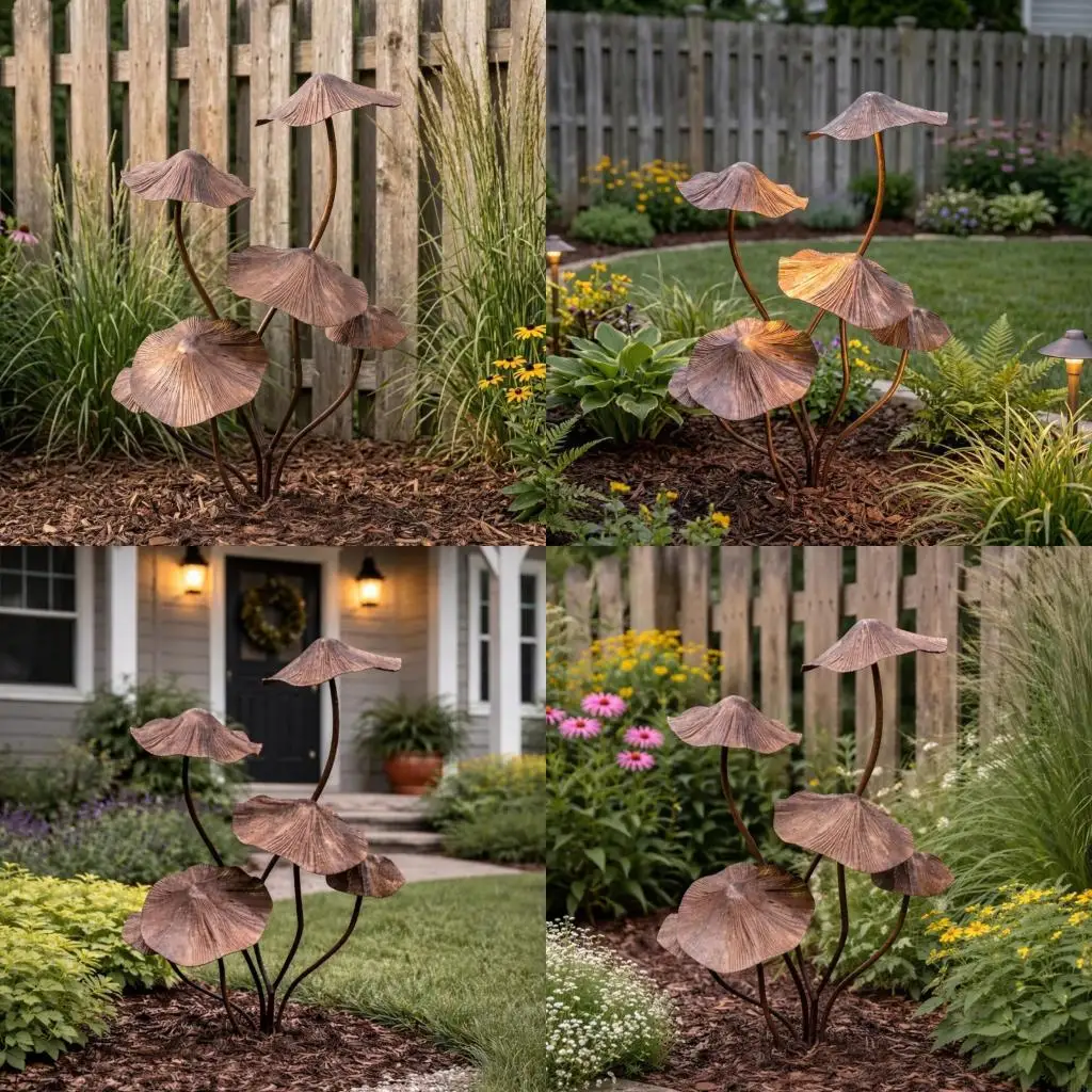 Handcrafted Iron Mushroom Statues Unique Mushroom Figurines Rustproof Garden Stakes Yard Pathway Decoration B03E
Handcrafted Iron Mushroom Statues Unique Mushroom Figurines Rustproof Garden Stakes Yard Pathway Decoration B03E