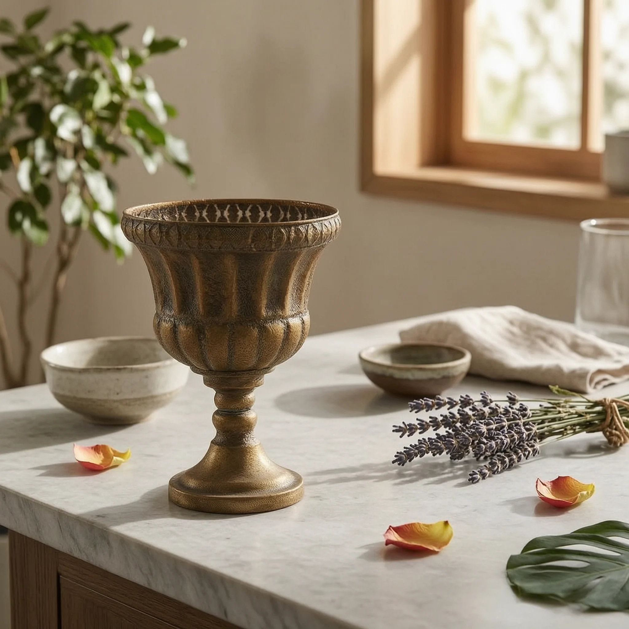 Antique Gold Vase Weathered Flower Pot Home Decor Textured House Decoration Square Foot
Antique Gold Vase Weathered Flower Pot Home Decor Textured House Decoration Square Foot