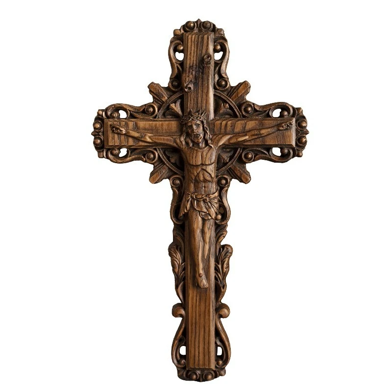 Cross wall, decorative pendant, icon figure carving, wall hanging, natural wood carving
Cross wall, decorative pendant, icon figure carving, wall hanging, natural wood carving