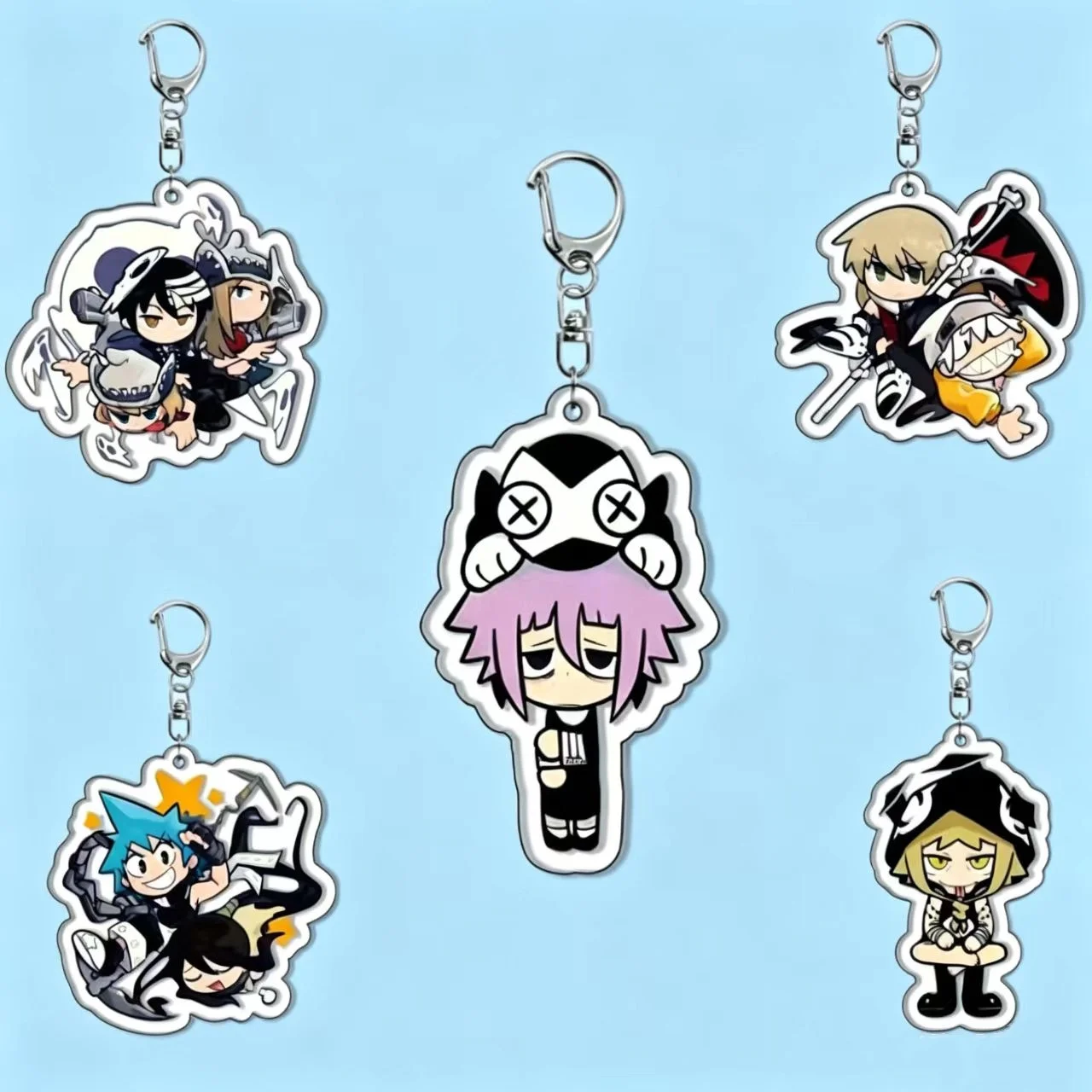 SOUL EATER Anime Acrylic Keychain Crona Maka Black Star Medusa Pendant Cartoon Figure Key Ring Bag Charm Cosplay Props Fans Gift
SOUL EATER Anime Acrylic Keychain Crona Maka Black Star Medusa Pendant Cartoon Figure Key Ring Bag Charm Cosplay Props Fans Gift