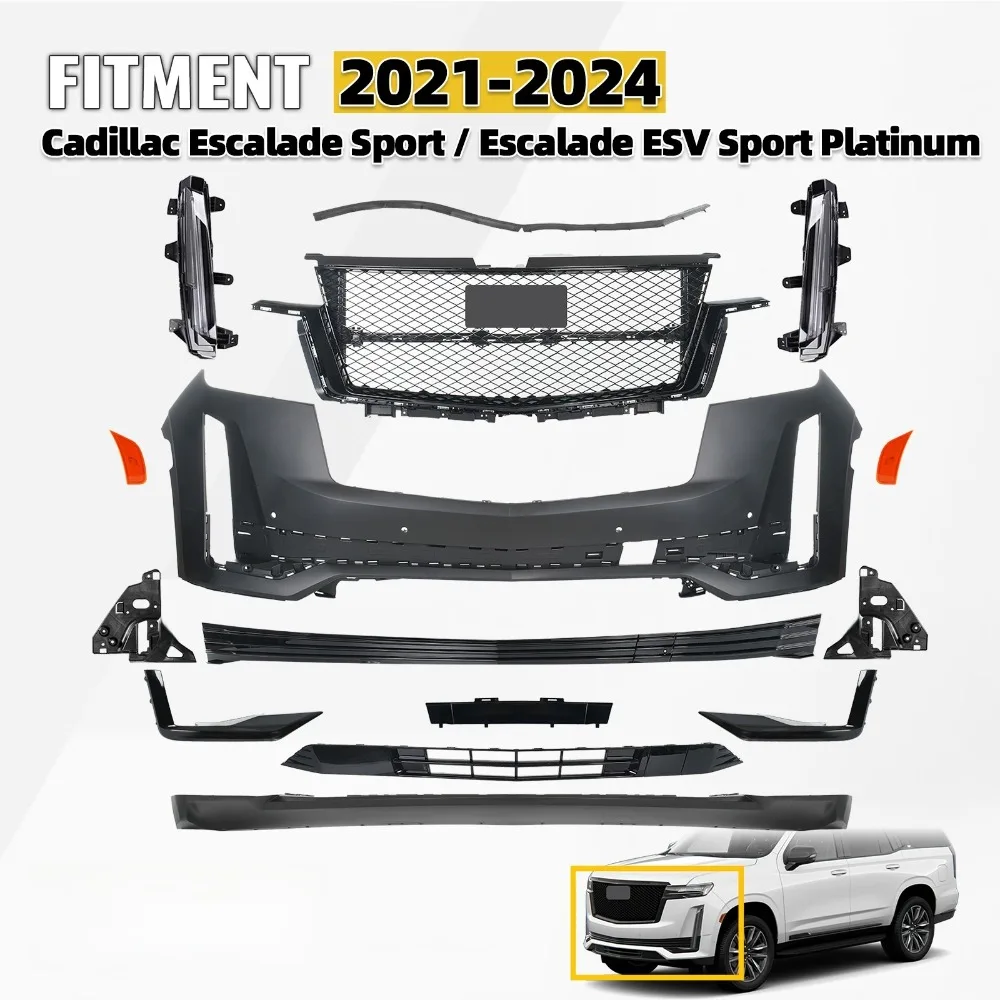 For 2021-2024 Cadillac Escalade Sport/Sport Platinum Front Bumper Cover Grille
For 2021-2024 Cadillac Escalade Sport/Sport Platinum Front Bumper Cover Grille