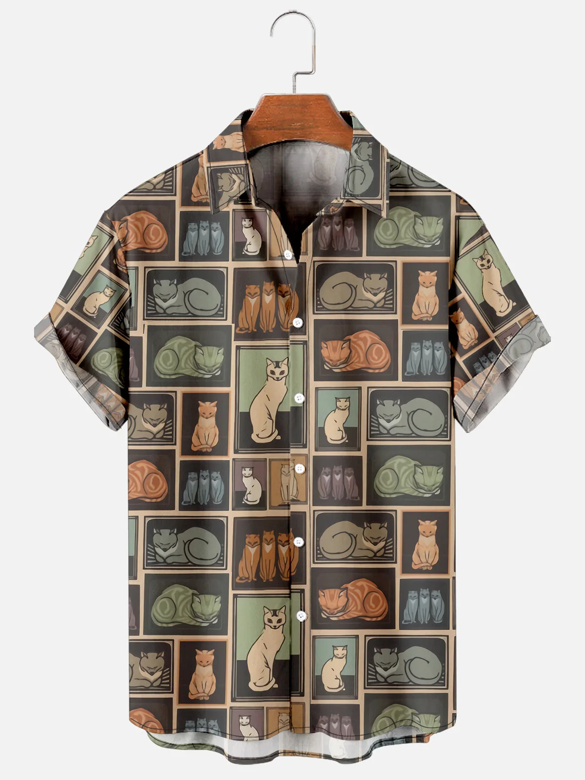 Form Cat Plaid Shirt Casual Fashion Shirt Men's Beach Short Sleeve Top Loose and Breathable
Form Cat Plaid Shirt Casual Fashion Shirt Men's Beach Short Sleeve Top Loose and Breathable