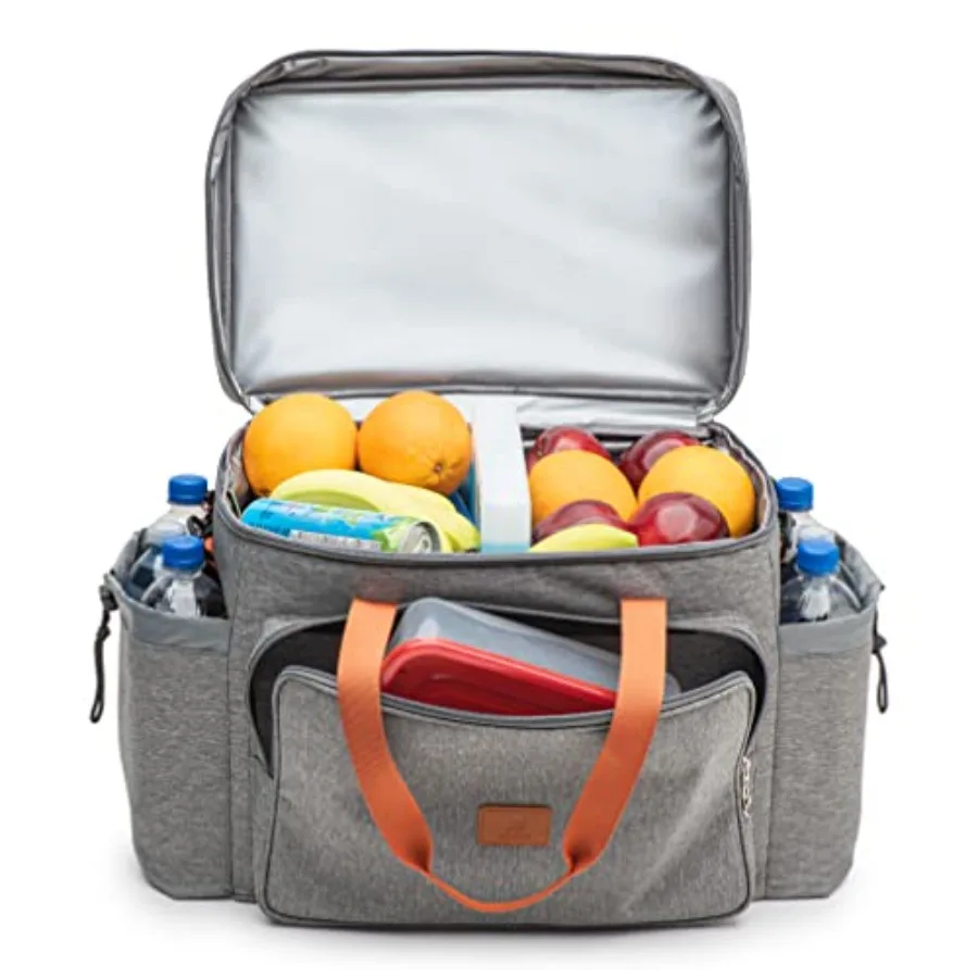 Extra Large Cooler Bag with Hard Board Bottom. Heavy Duty 900D Fabric Thick Insulation Heat Sealed Liner Many Pockets Smooth Zi
Extra Large Cooler Bag with Hard Board Bottom. Heavy Duty 900D Fabric Thick Insulation Heat Sealed Liner Many Pockets Smooth Zi