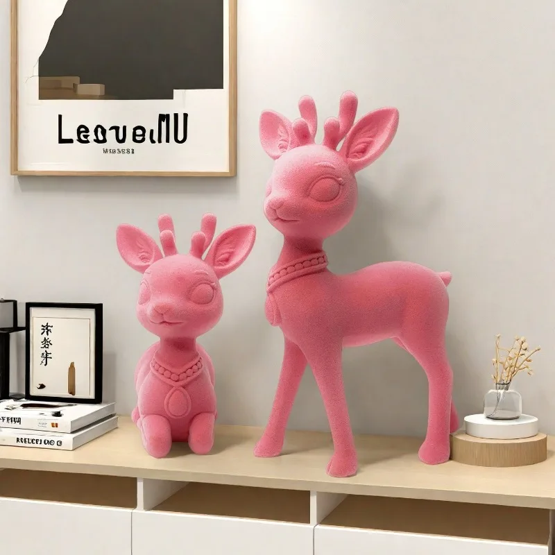 Elk Decoration Pink Plush Reindeer Statue, Elk Solid Synthetic Resin Decoration, Home Statue Decoration Statues for Decoration
Elk Decoration Pink Plush Reindeer Statue, Elk Solid Synthetic Resin Decoration, Home Statue Decoration Statues for Decoration