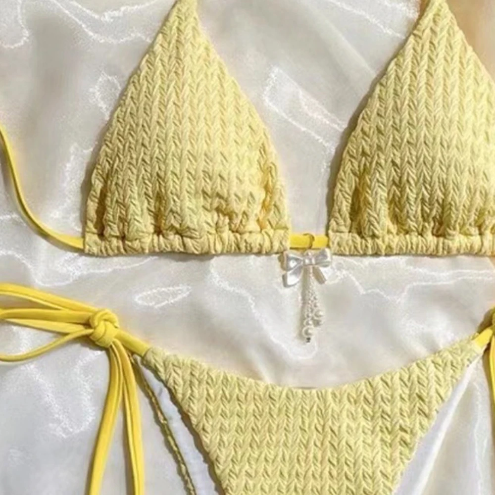 Summer Sexy Lace Up Bikini Set Swimsuit Fashion Beachwear Cute and Comfortable Casual Surfing Style with Chest Cushion Swimming
Summer Sexy Lace Up Bikini Set Swimsuit Fashion Beachwear Cute and Comfortable Casual Surfing Style with Chest Cushion Swimming