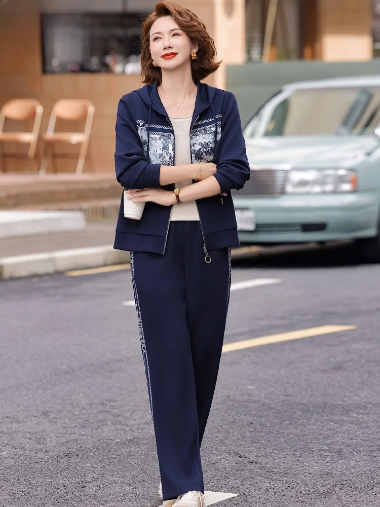 Faionable Mom Spring Sportswear Set Casual Mid-Aged Women's Clothing Sli Spring Autumn Outerwear Polyester Fiber
Faionable Mom Spring Sportswear Set Casual Mid-Aged Women's Clothing Sli Spring Autumn Outerwear Polyester Fiber