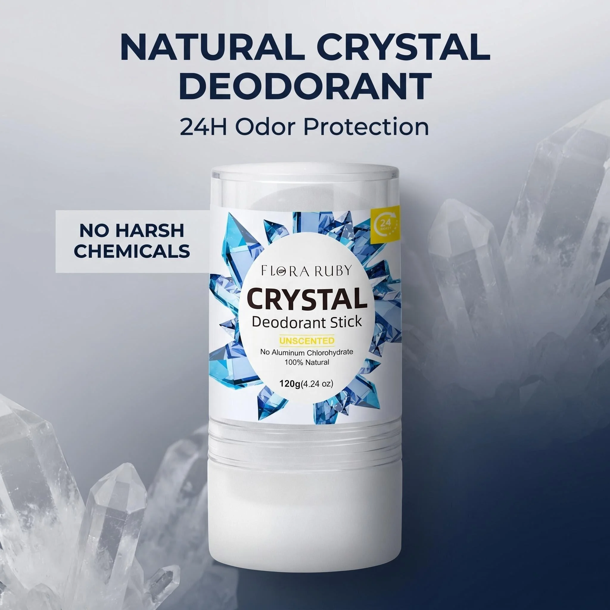 Flora Ruby crystal deodorant stick, 24h outdoor proctection, fresh all day, and Can be used on a daily basis
Flora Ruby crystal deodorant stick, 24h outdoor proctection, fresh all day, and Can be used on a daily basis