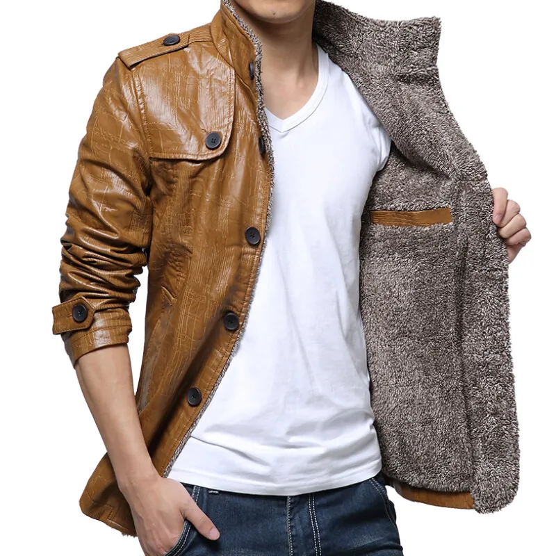 Motorcycle Coat Casual Faux Leather Jacket High Quality Jacket Brand New Fleece Leather Jacket Men's Plus Velvet PU Jackets
Motorcycle Coat Casual Faux Leather Jacket High Quality Jacket Brand New Fleece Leather Jacket Men's Plus Velvet PU Jackets