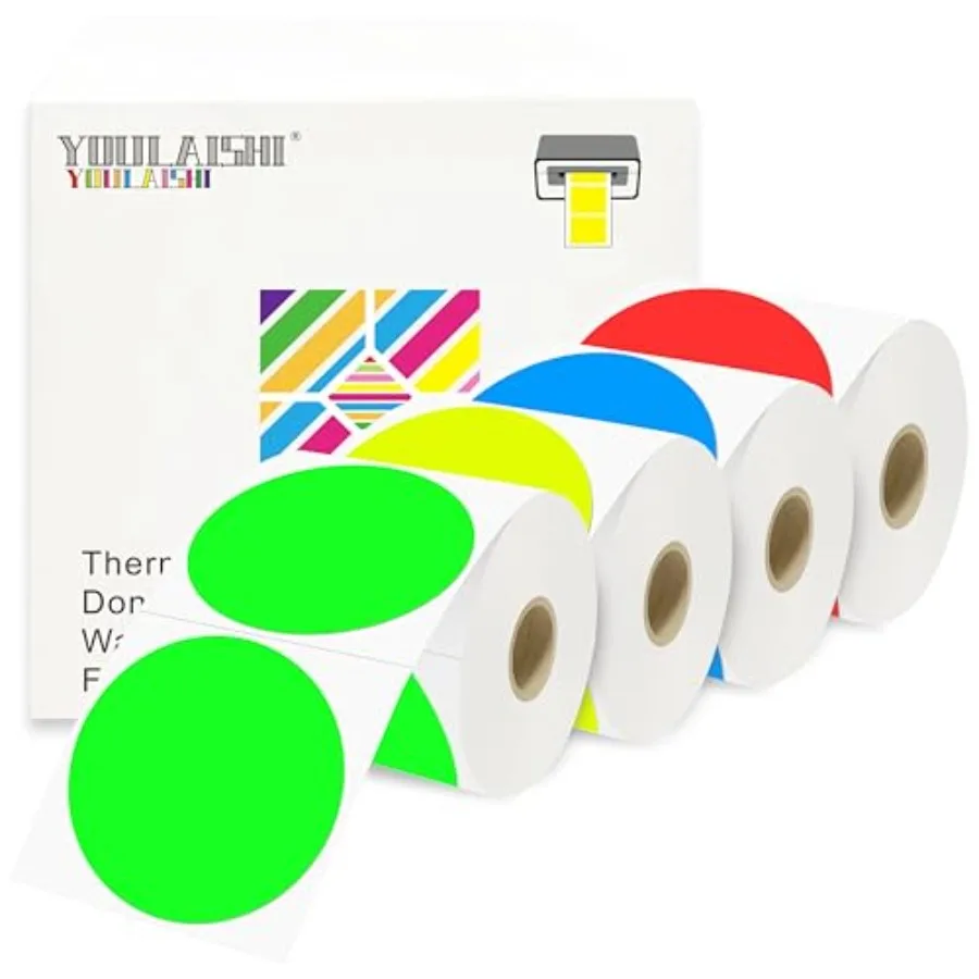3 x 3 Inch Round Thermal Labels, Circle Colo Sticker Label 2000pcs, Color Coding Round Stickers, Printable Waterproof for Offic
3 x 3 Inch Round Thermal Labels, Circle Colo Sticker Label 2000pcs, Color Coding Round Stickers, Printable Waterproof for Offic