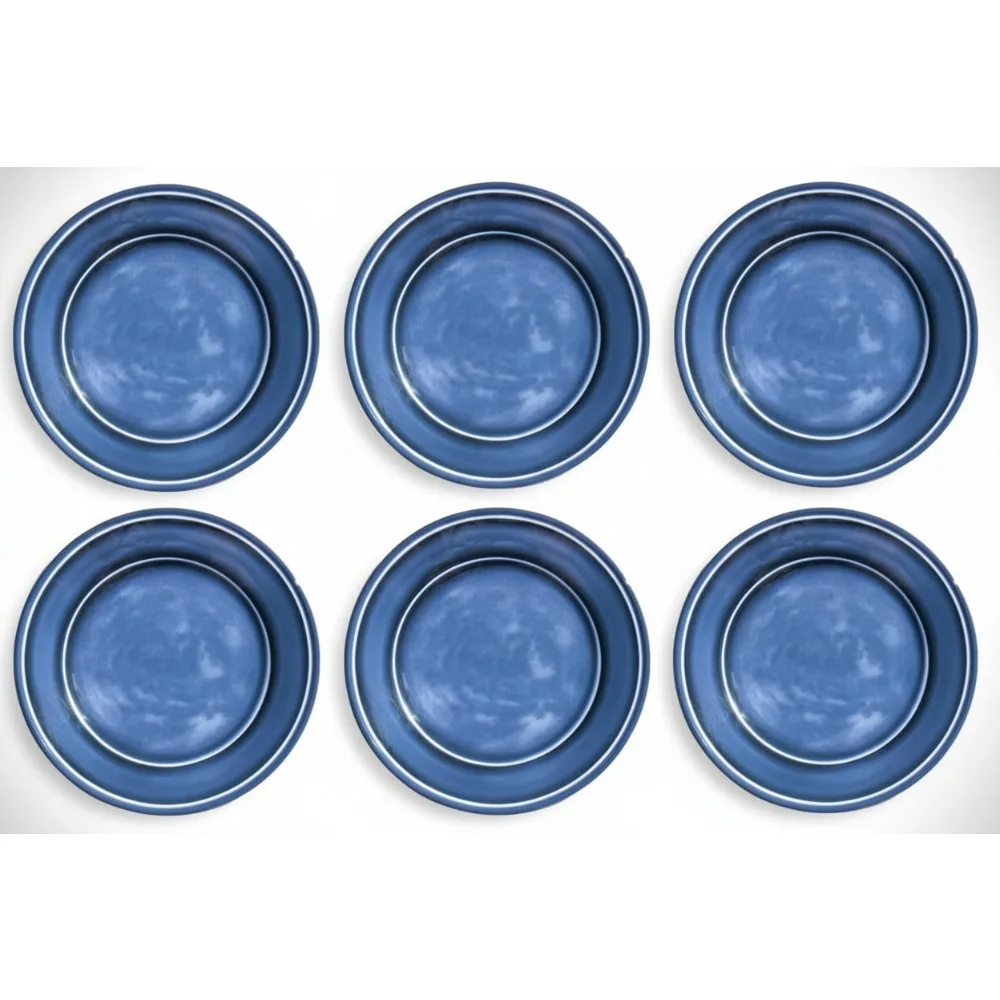 Microwave Safe Melamine Dinner Plates Set of 6, Blue, 10.5 Inch - Break Resistant for Family & Outdoor Dining
Microwave Safe Melamine Dinner Plates Set of 6, Blue, 10.5 Inch - Break Resistant for Family & Outdoor Dining