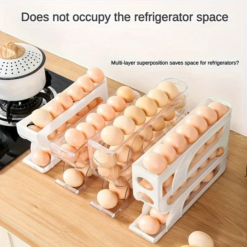 2pcs Large Capacity Automatic Egg Roller Household Four Tier Refrigerator Egg Storage Box Space Saving Kitchen Dedicated
2pcs Large Capacity Automatic Egg Roller Household Four Tier Refrigerator Egg Storage Box Space Saving Kitchen Dedicated