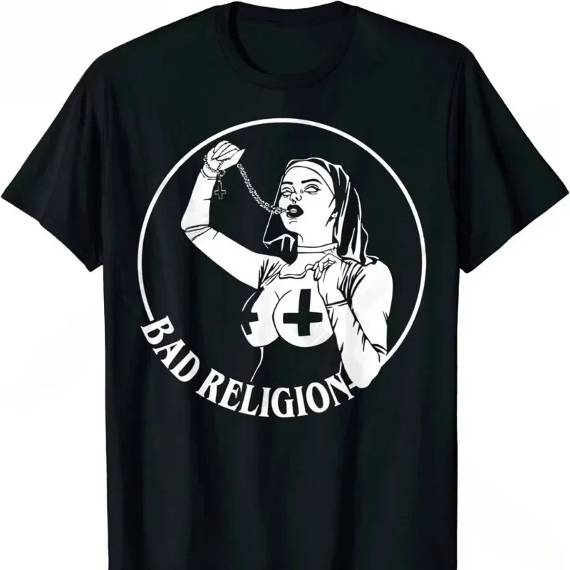 Classics Bad Nun Religion T Shirt Men Print Aesthetic O-Neck Short Sleeves Summer O-Neck Streetwear Casual New Style T Shirt
Classics Bad Nun Religion T Shirt Men Print Aesthetic O-Neck Short Sleeves Summer O-Neck Streetwear Casual New Style T Shirt