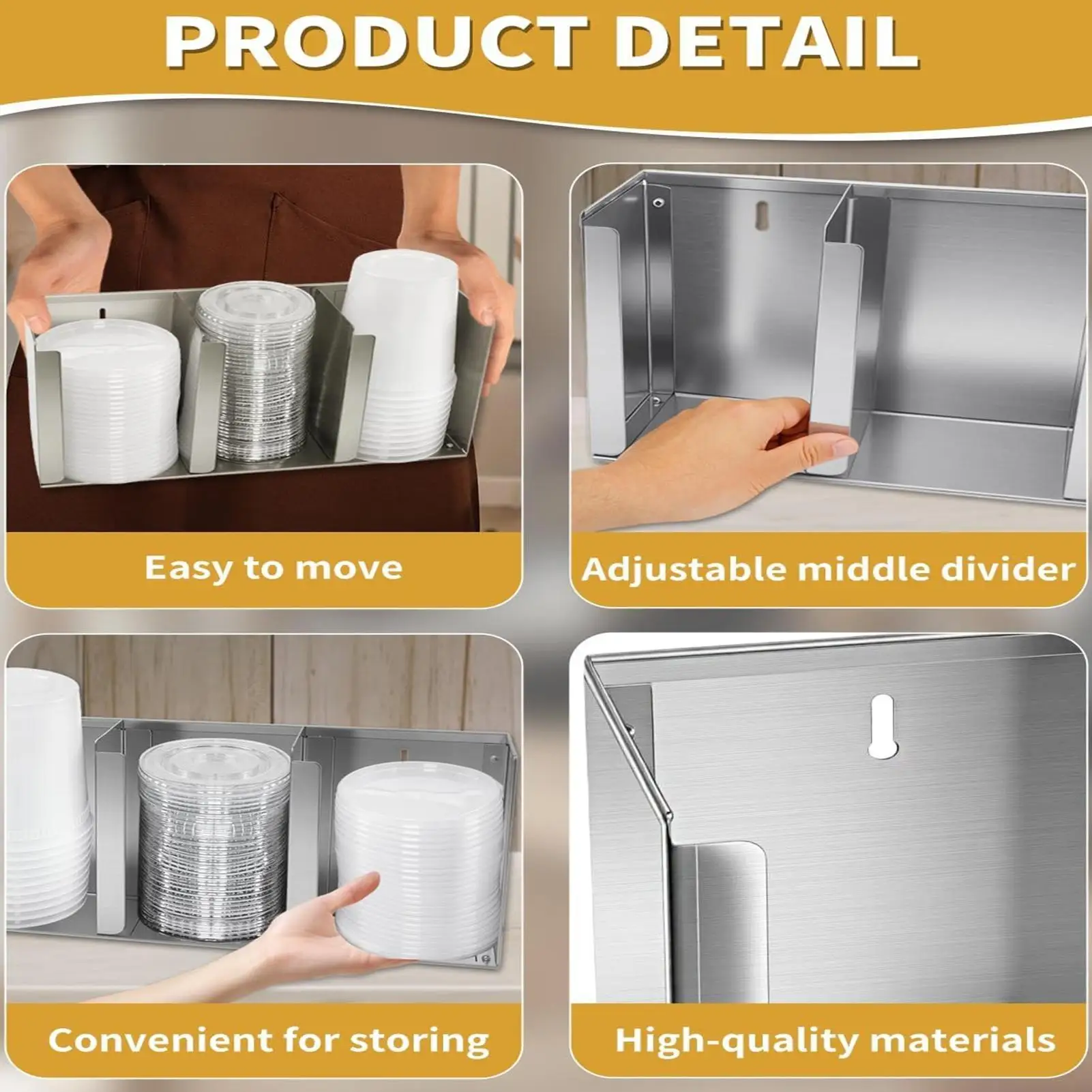 Cup And Lid Holder Dispenser With Adjustable Dividers Countertop Coffee Bar Organizer For Homeowners Parents Home Office
Cup And Lid Holder Dispenser With Adjustable Dividers Countertop Coffee Bar Organizer For Homeowners Parents Home Office